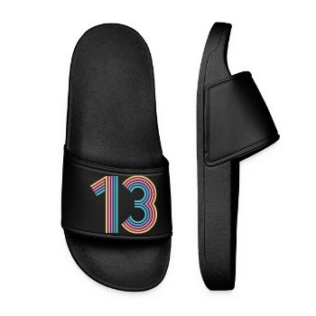Cooles Geschenk zum 13. Geburtstag von 13 - 13 Jahren - Frauen Badelatschen - Schwarz - Vorne