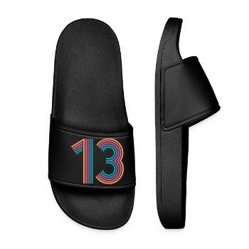 Cooles Geschenk zum 13. Geburtstag von 13 - 13 Jahren - Frauen Badelatschen - Schwarz - Vorne