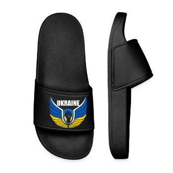 Logo de l’Ukraine - Claquettes Femme - noir - Devant