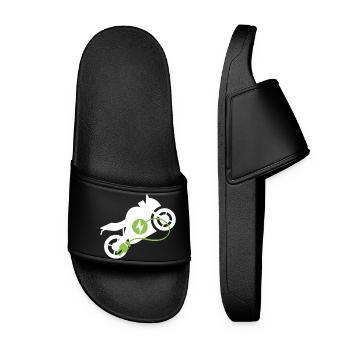  Elektrisches Motorrad Design - Frauen Badelatschen - Schwarz - Vorne