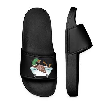 Duck Bathing Bathtub - Women’s Pool Sliders - black - Front