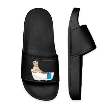 Meerkat Bathing Bathtub - Women’s Pool Sliders - black - Front