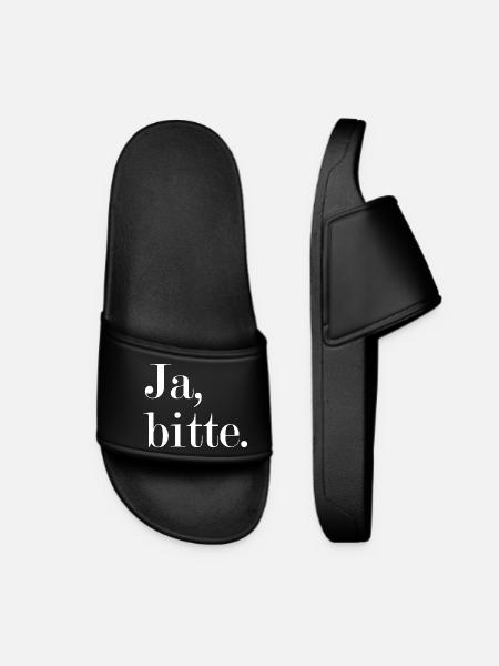 Yes, please Statement Answer - Women’s Pool Sliders - black
