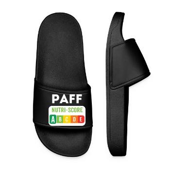 PAFF Nutriscore A – Offbeat humour - Women’s Pool Sliders - black - Front