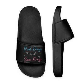Fête à la piscine - Claquettes Femme - noir - Devant