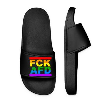FCK AfD - Claquettes Femme - noir - Devant