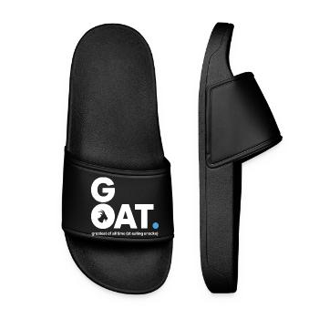 GOAT Snack Saying - Women’s Pool Sliders - black - Front