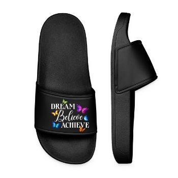 Inspiring Butterfly Monarch Butterfly Garden - Women’s Pool Sliders - black - Front