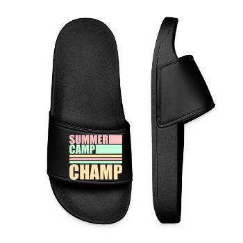Summer Camp Champ Fun Kids Outdoor Adventure - Women’s Pool Sliders - black - Front