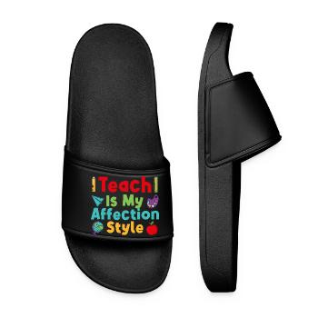 Pre K Teacher Affection Style Kindergarten Teacher - Women’s Pool Sliders - black - Front