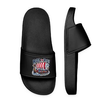Ro Ro Norvège Viking Ship Football Fan norvégien - Claquettes Femme - noir - Devant