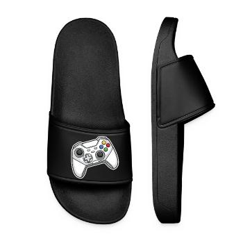 Illustration de manette rétro - Claquettes Femme - noir - Devant