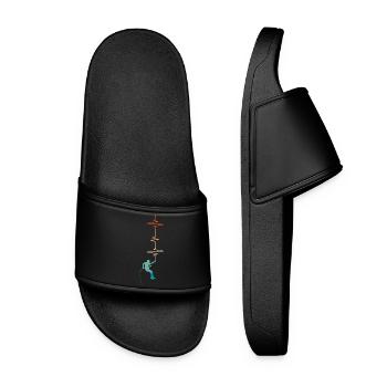 Battement de cœur escalade - idée cadeau - Claquettes Femme - noir - Devant