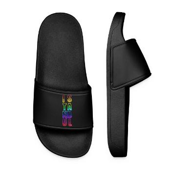 istanbul rs regenbogen - Frauen Badelatschen - Schwarz - Vorne