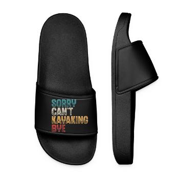 Kayak Kayaker Kayaker - Women’s Pool Sliders - black - Front