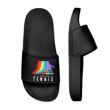 Tous les Chemins Mènent au Tennis - Claquettes Femme - noir - Devant