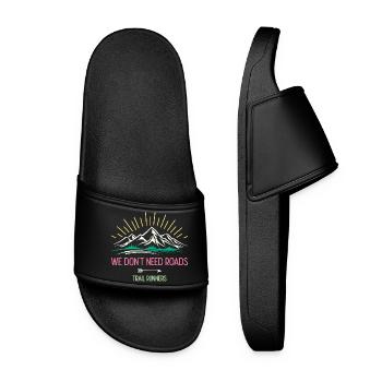 We Don't Need Roads. Trail Runners - Women’s Pool Sliders - black - Front