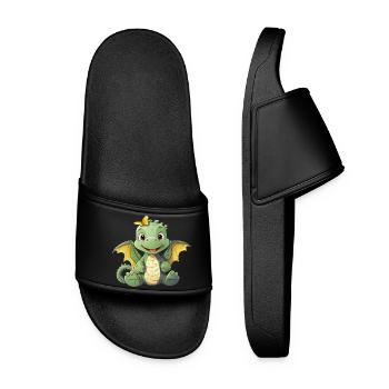 Dino Dinosaure Ange Ailes Dragon - Claquettes Femme - noir - Devant