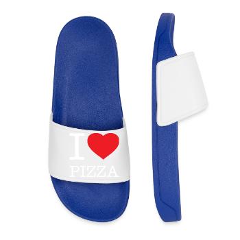 J’ADORE LA PIZZA - Claquettes Femme - bleu roi - Devant