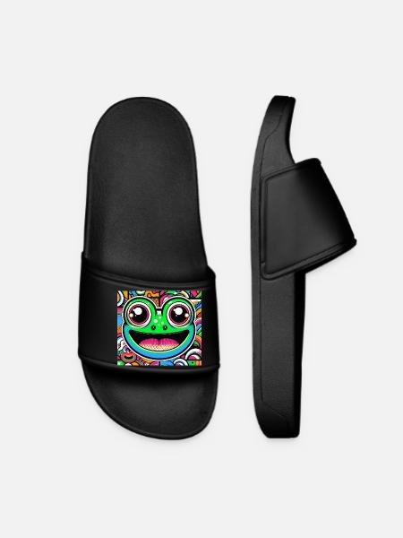 Frosch Pop Art - Frauen Badelatschen - Schwarz