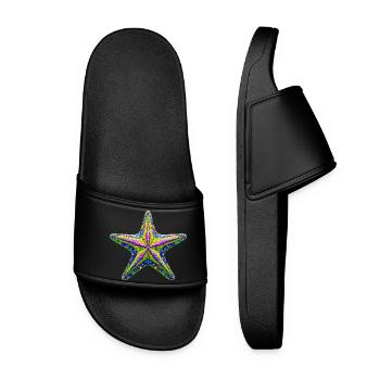 Étoile de mer - Claquettes Femme - noir - Devant