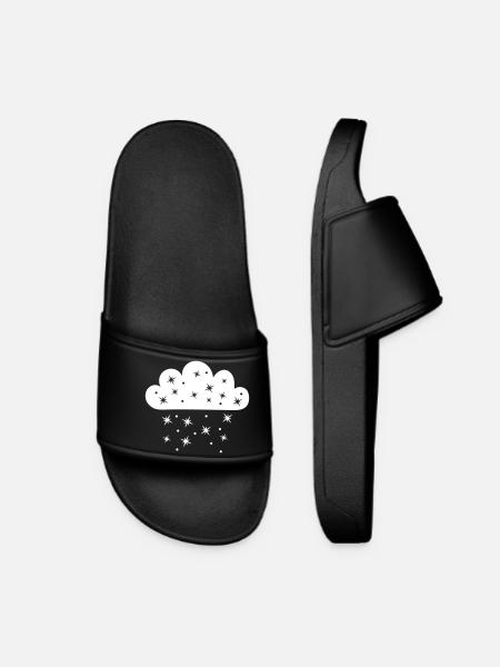 Météores nuageuses - Claquettes Femme - noir