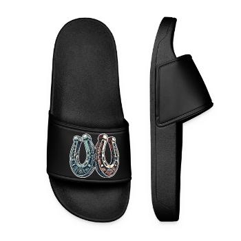 Horseshoe - Women’s Pool Sliders - black - Front
