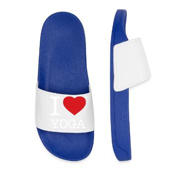I LOVE YOGA - Women’s Pool Sliders - royal blue - Front