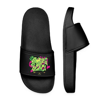 Graffiti urbain streetwear - Claquettes Femme - noir - Devant