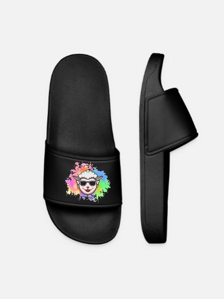 Schäfer Schaf - Frauen Badelatschen - Schwarz