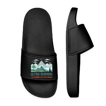L’ultra running, comme la course à pied mais avec des collations - Claquettes Femme - noir - Devant