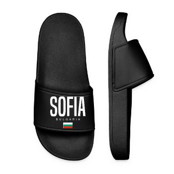 Sofia Bulgaria - Women’s Pool Sliders - black - Front