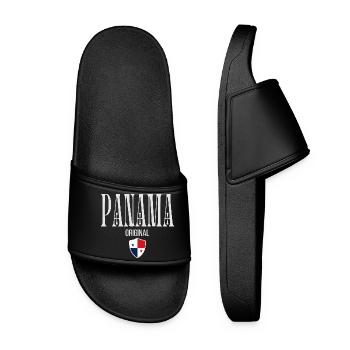 Ich liebe Panama, minimalistisches, schlankes Design - Frauen Badelatschen - Schwarz - Vorne