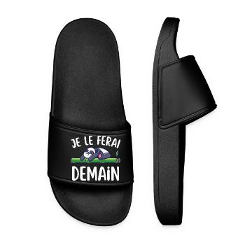 Funny T-Shirt "Je Le Do" Tomorrow - Funny Phrase - Claquettes Femme - noir - Devant