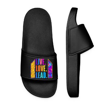Stained Glass Art Stained Glass Artist - Women’s Pool Sliders - black - Front