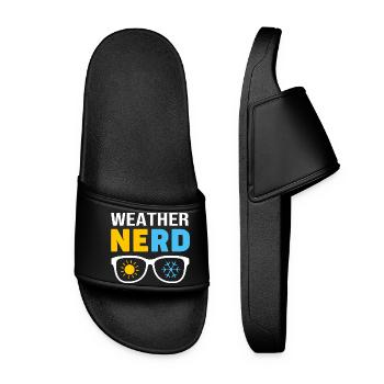Storm Meteorology Meteorologist Tornado - Women’s Pool Sliders - black - Front