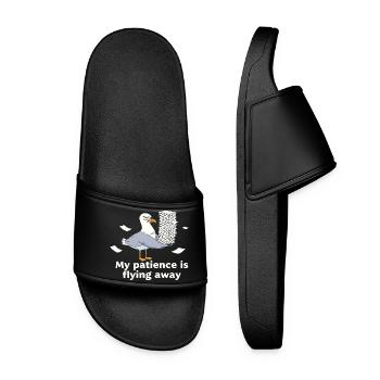 La patience de la mouette à la fin du travail de bureau - Claquettes Femme - noir - Devant