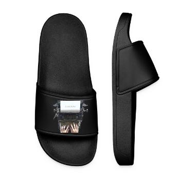 Inspire Typer Typo Vintage - Claquettes Femme - noir - Devant