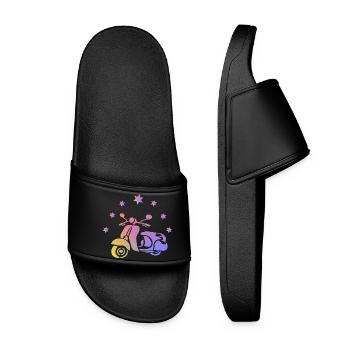 Retro scooter - Women’s Pool Sliders - black - Front