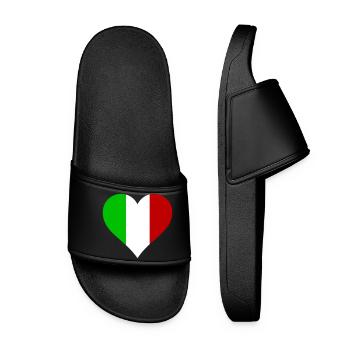 Heart Italy - I love Italy - Women’s Pool Sliders - black - Front