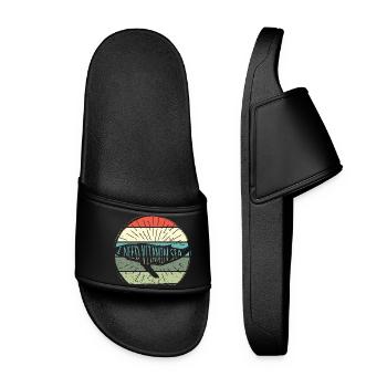 Vitamin Sea Retro Sun Badge - Women’s Pool Sliders - black - Front