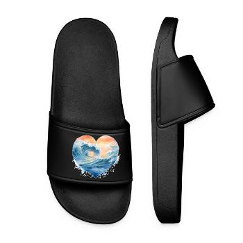 Wave - Women’s Pool Sliders - black - Front