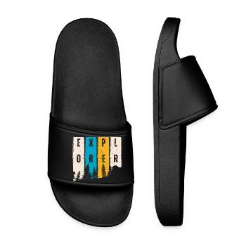 Explorer Forest Arbres Silhouette - Claquettes Femme - noir - Devant