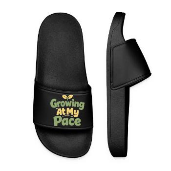 Gentle parenting identity, slow - Women’s Pool Sliders - black - Front