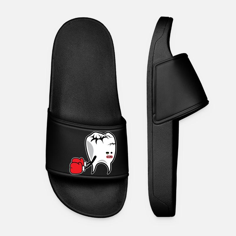 Tooth Boxer K.o. - Frauen Badelatschen - Schwarz