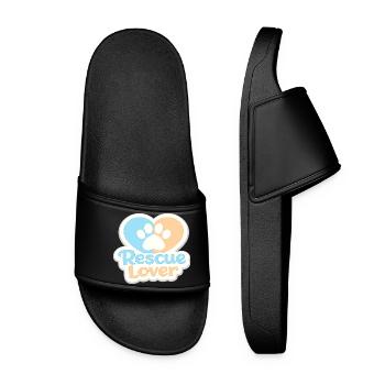 Rescue Lover Paw Heart - Women’s Pool Sliders - black - Front