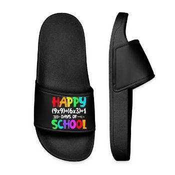 Rainbow Bonne rentrée scolaire - Claquettes Femme - noir - Devant