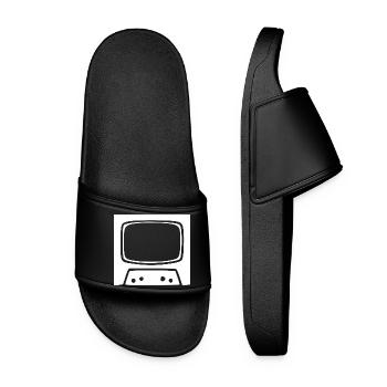 Retro Vintage TV 80s 90s Gift - Women’s Pool Sliders - black - Front