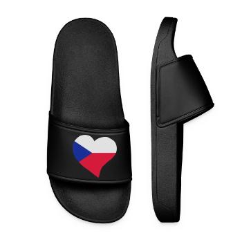 Czech heart - Women’s Pool Sliders - black - Front