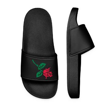 rose retro tattoo patjila - Claquettes Femme - noir - Devant